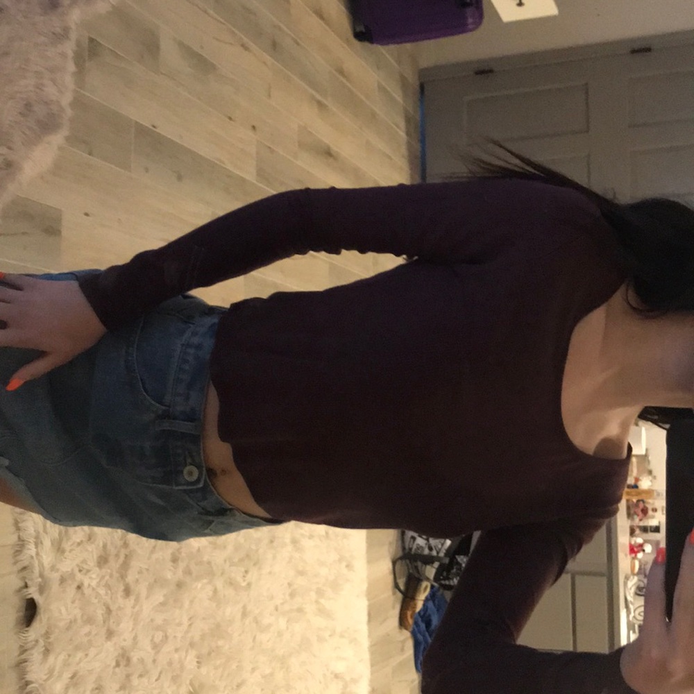 Maroon top